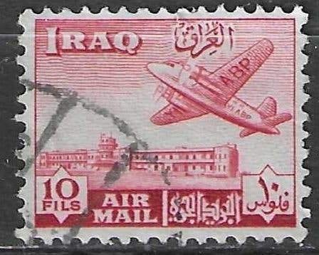 Irak 1949 - Yvert 4PA - Aéroport de Bassorah - 10 fi. (1ER), Envoi, Affranchi