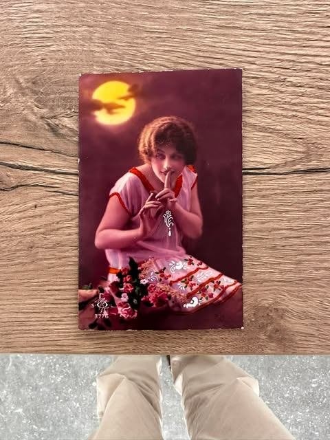 postkaart lady sun 1931, Ophalen of Verzenden, 1920 tot 1940, Gelopen, Overige thema's