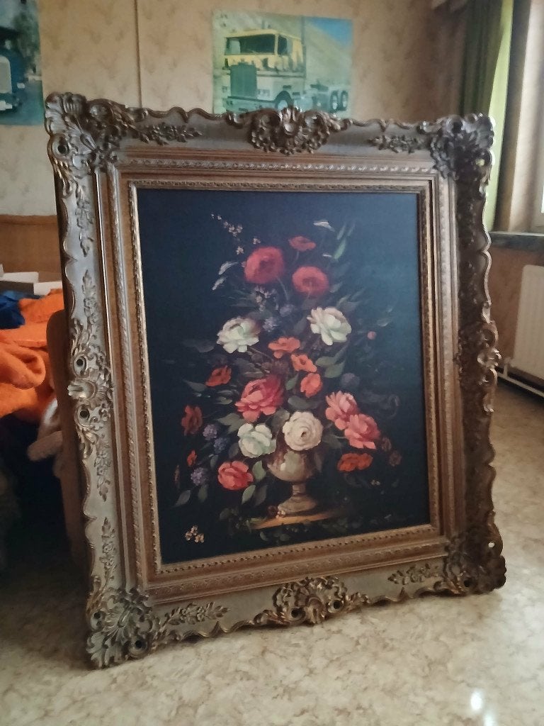 schilderij, Antiquités & Art, Enlèvement, Fleurs