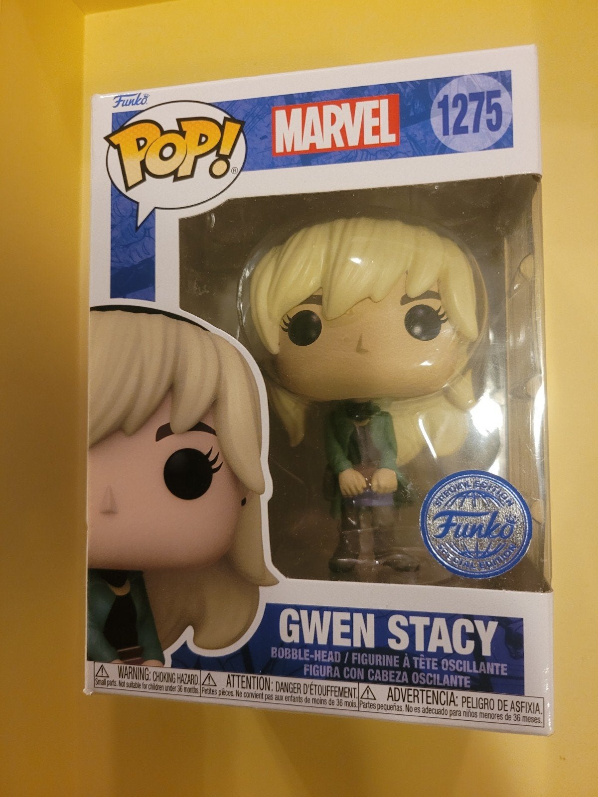 Funko Pop! Marvel Spider-Man: Gwen Stacy 1275 sticker, Ophalen of Verzenden, Nieuw
