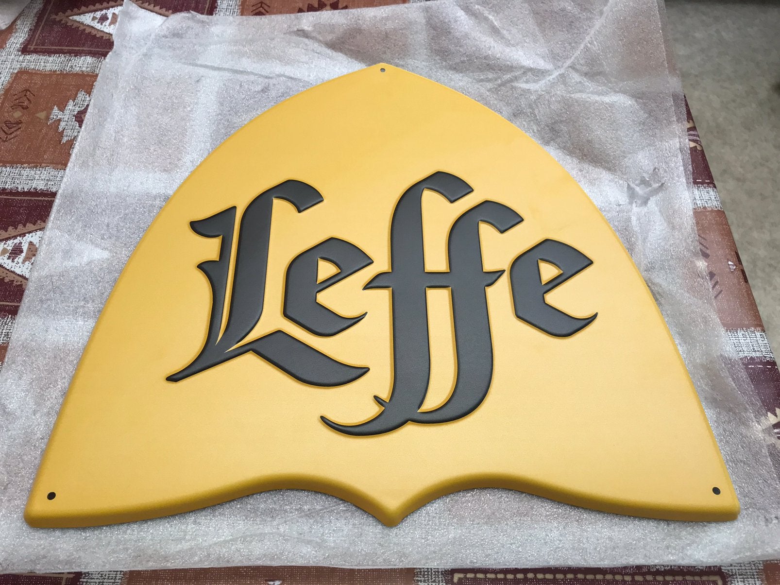 Panneau d'affichage en métal Leffe, Enlèvement ou Envoi, Comme neuf, Panneau publicitaire