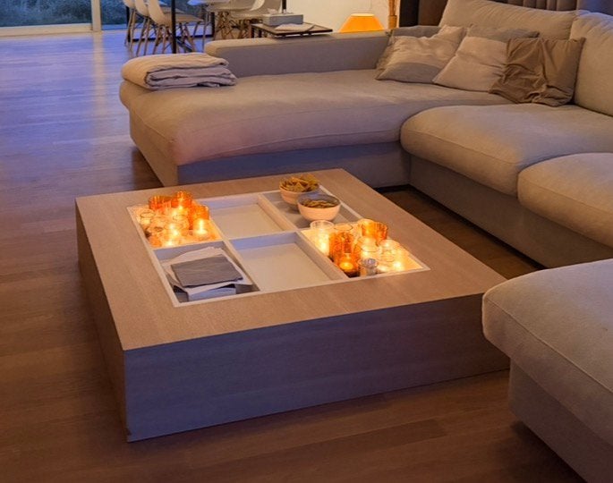 Salontafel, Huis en Inrichting, Vierkant, Zo goed als nieuw, Modern, 5 – 50