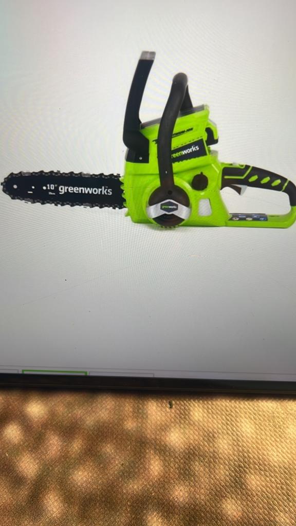 Kettingzaag en bosmaaier GREENWORKS, Enlèvement