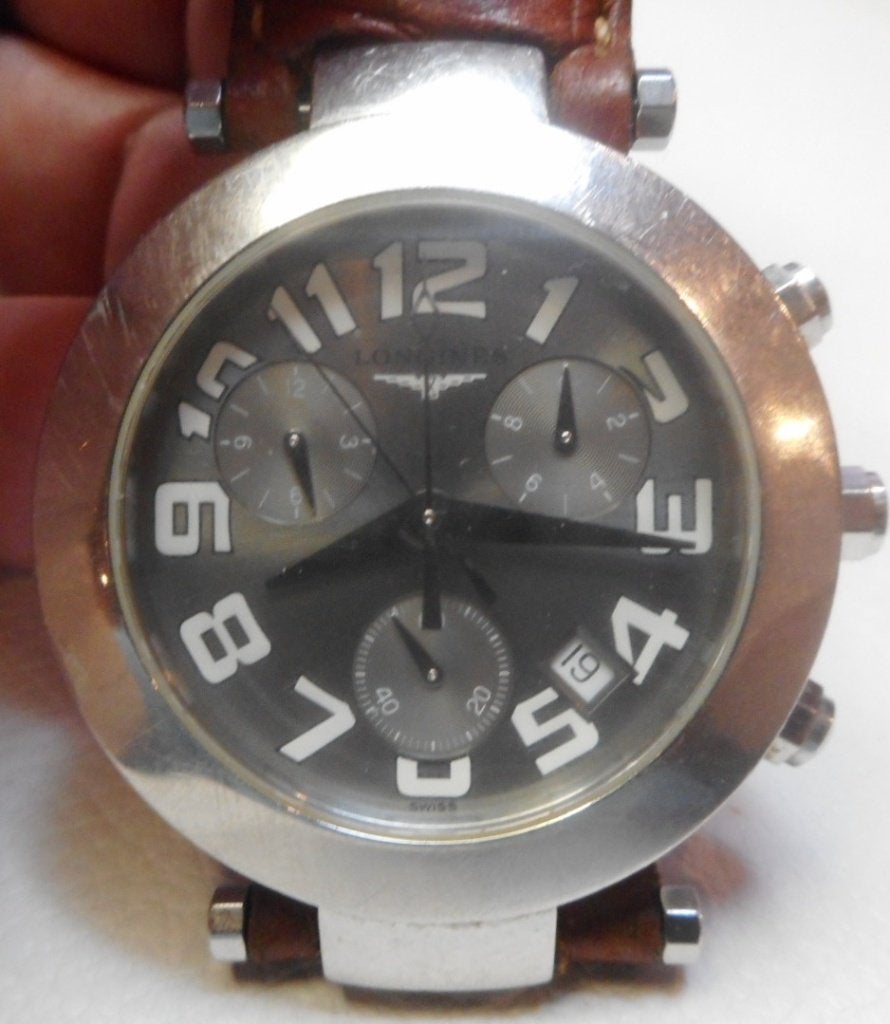 22) Longines chronograph quartz vintage, Handtassen en Accessoires, Edelstenen, Gebruikt, Verzenden