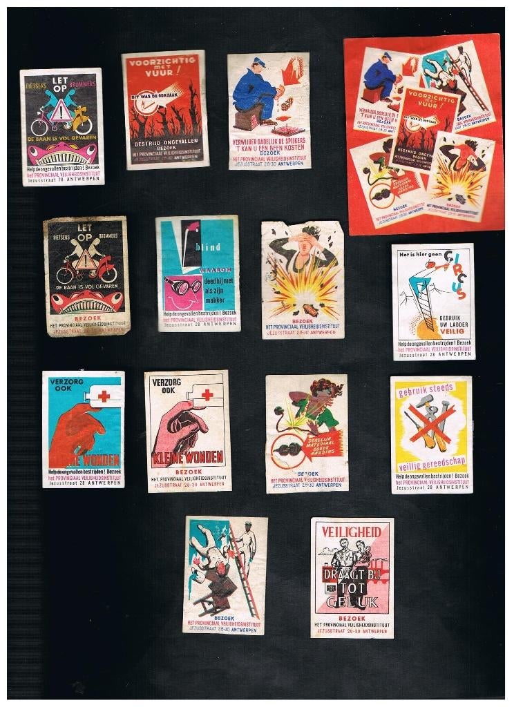 ANCIENNES ÉTIQUETTES D'ANVERS, Envoi, Utilisé, Boîtes ou marques d'allumettes