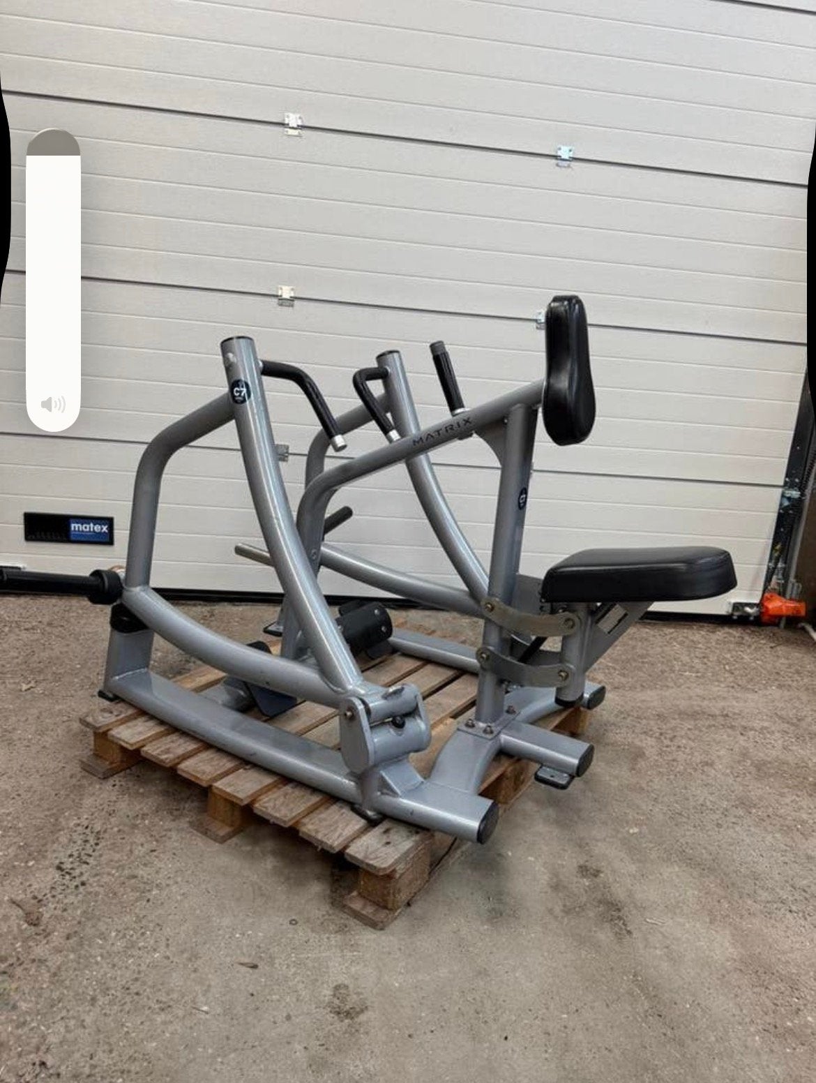 Matrix Plate loaded Seated row / Rowing machine / 50 mm, Enlèvement, Utilisé, Bras, Autres types