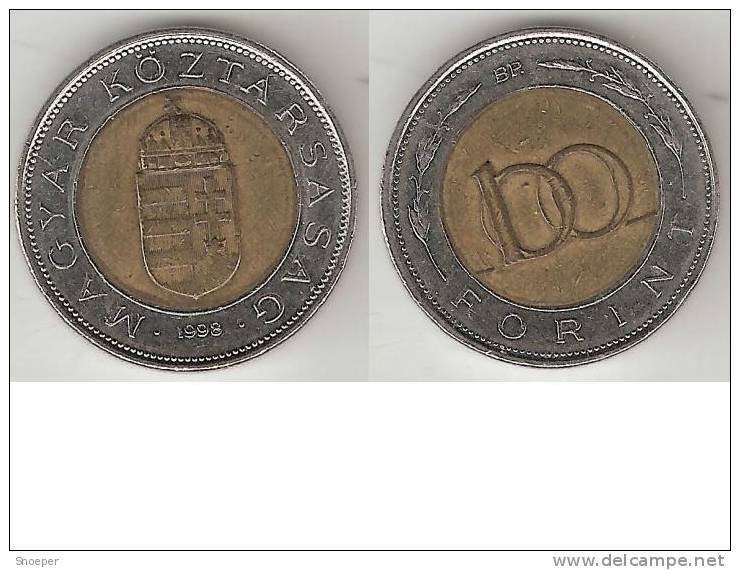 hungary 100 forint 1998 km 721 vf+, Verzenden, Hongarije, Losse munt