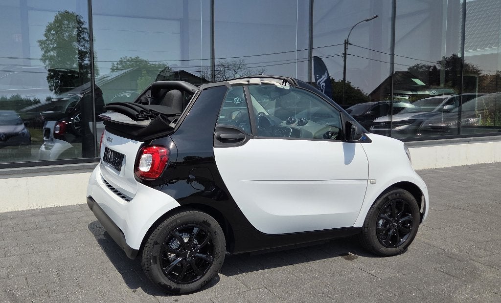 Smart fortwo electric drive 60 kW, Auto's, Automaat, Stof, Cabriolet, Wit