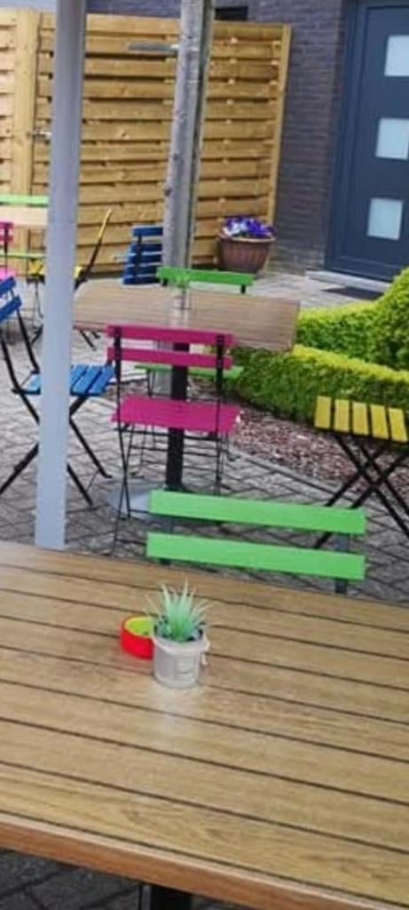 Bistro stoelen 16 stuks, Ophalen