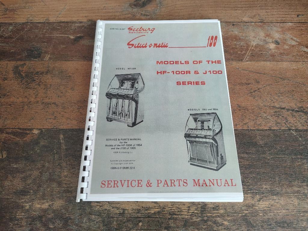 Service Manual: Seeburg j100/HF100R (1955) jukebox nieuw !!, Envoi, Seeburg