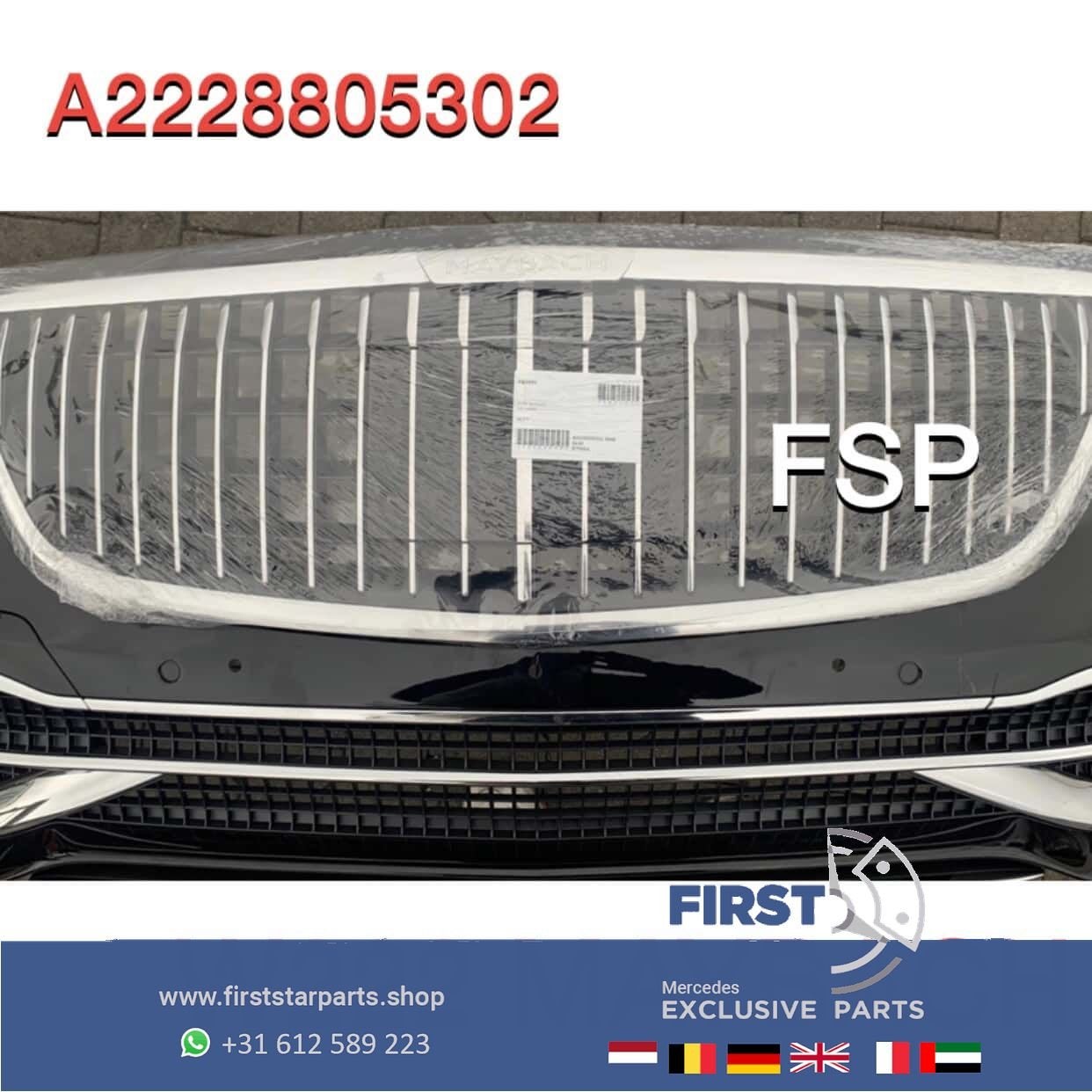 A2228805302 W222 S Klasse Mercedes MAYBACH GRIL ORIGINEEL Ra, Utilisé, -, -, Enlèvement ou Envoi
