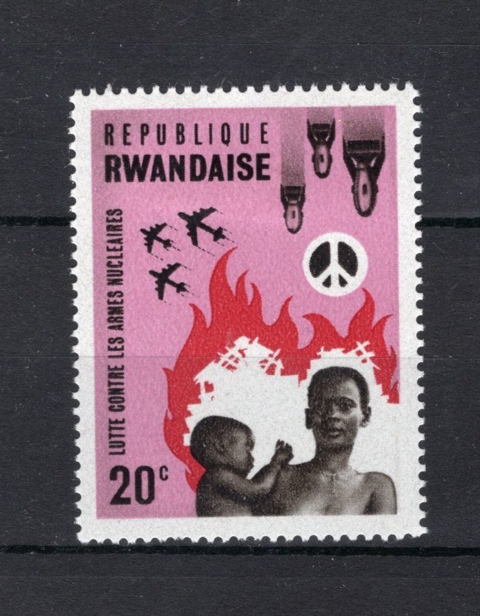 RWANDA 167 MH 1966, Timbres & Monnaies, Envoi, Non oblitéré, Trace d'autocollant