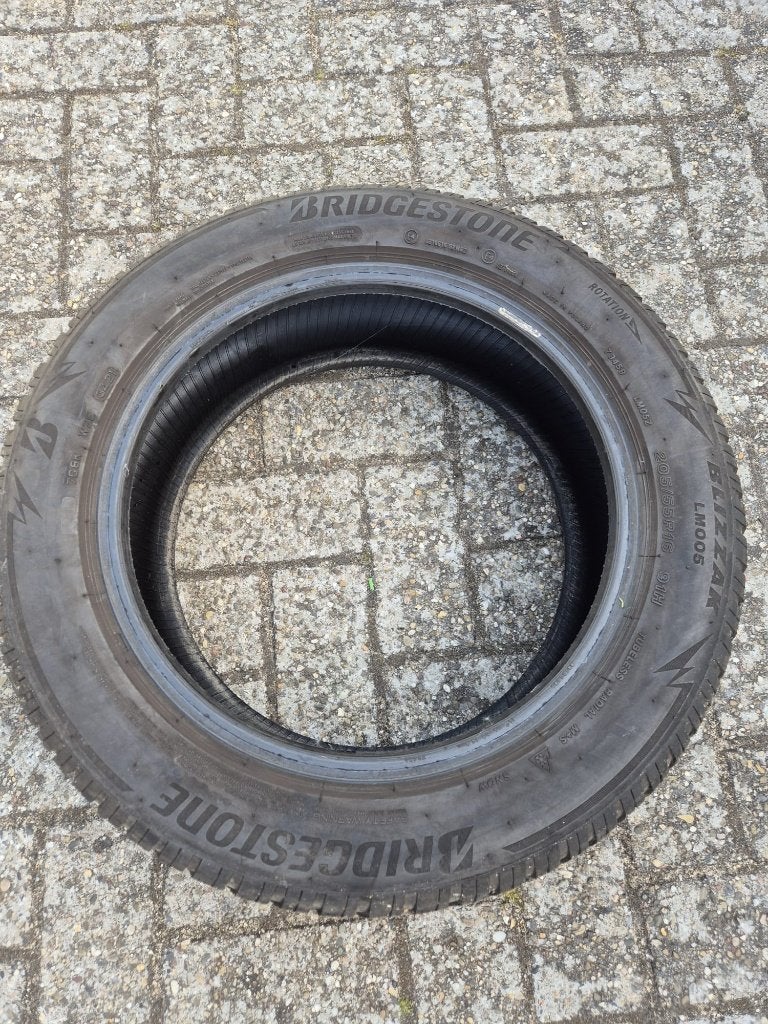 4x Winterbanden 205/55 R16 91H M+S, Auto-onderdelen, Banden en Velgen, Ophalen, Gebruikt, 16 inch, Band(en)