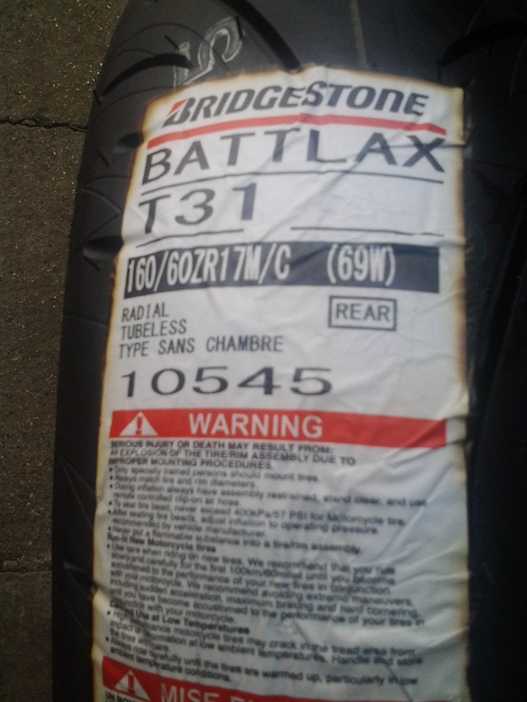 160/60/17 t31, Motos, Envoi, Neuf