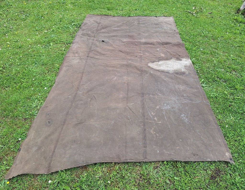 Grande toile bache militaire ww2 probablement US, Collections, Enlèvement ou Envoi, Armée de terre, Autres types