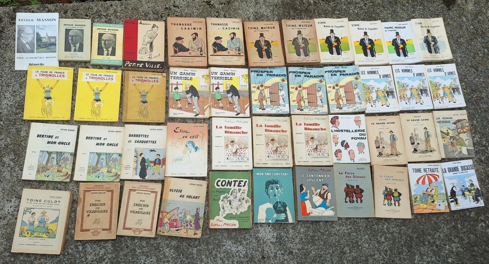 Lot 45 livres Arthur Masson, Livres, Enlèvement ou Envoi