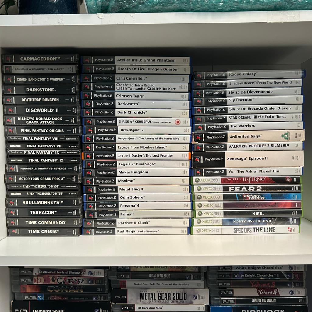 Grote verzaleming ps1, ps2 en xbox 360 spellen, Ophalen of Verzenden, Zo goed als nieuw