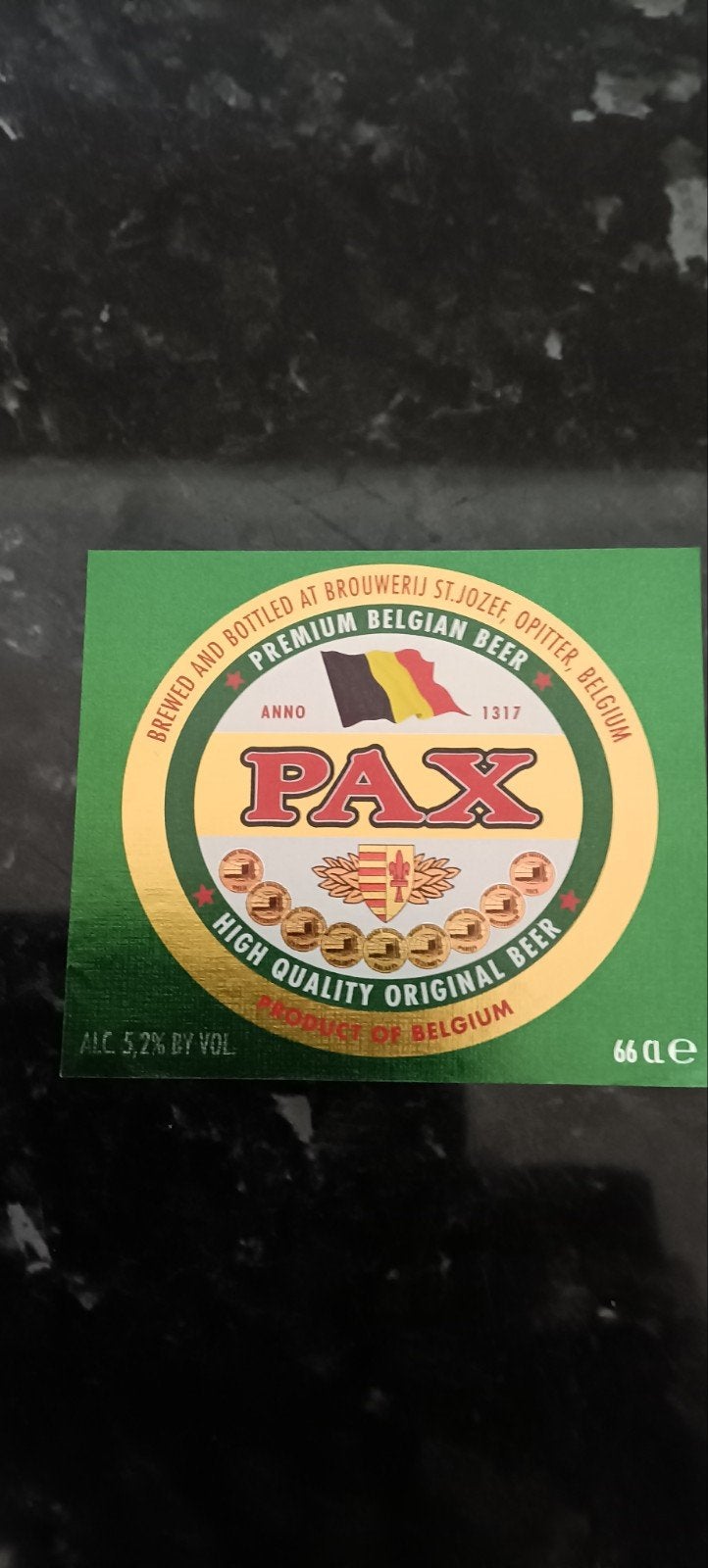 bieretiket pax br st Jozef opitter, Verzamelen, Ophalen of Verzenden