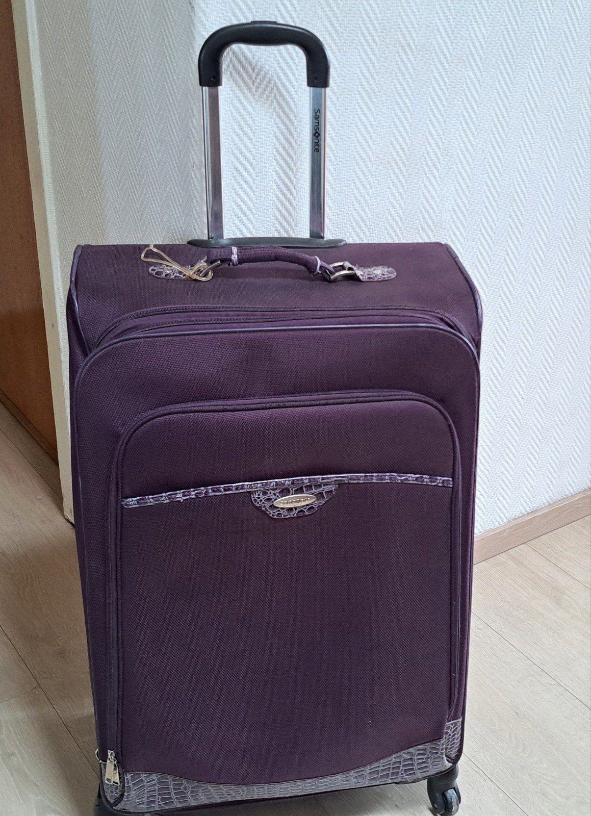 samsonite grande valise trolley 4x roulettes solide +_75/45, Bijoux, Sacs & Beauté, Valises, Enlèvement, Utilisé, Roulettes