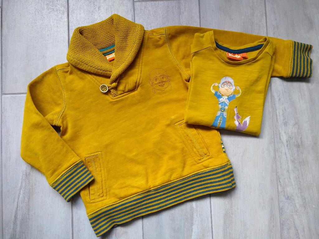 ★ M98/104 - Set trui en longsleeve victor, Kinderen en Baby's, Kinderkleding | Maat 98, Ophalen of Verzenden, Gebruikt, Jongen