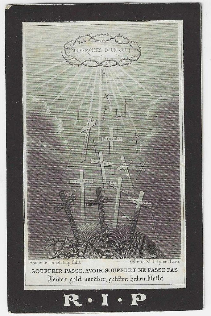 Nathalie Hamels, ? 1851 - Neerheylissem 1885, Enlèvement ou Envoi, Image pieuse