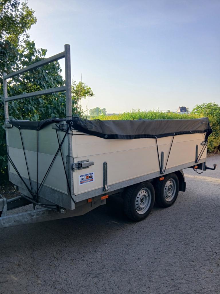Remorque à benne basculante de 750 kg BW Trailers 3m10 x 1m6, Enlèvement, Comme neuf