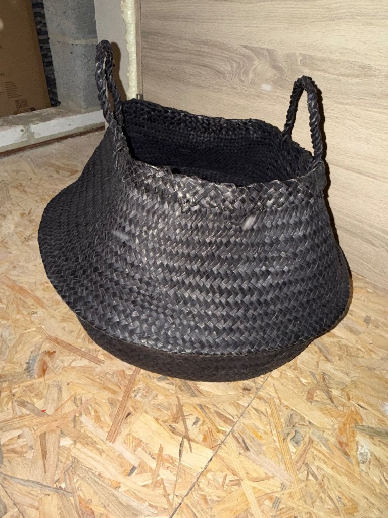 Panier Casa noir, Maison & Meubles, Tressé, Enlèvement ou Envoi, Osier, Rond
