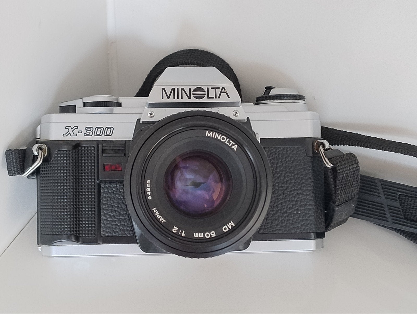 Minolta X300 Camera met een MD 50mm 1:1.2 lens+ Camerariem, Audio, Tv en Foto, Ophalen of Verzenden, Zo goed als nieuw, Spiegelreflex