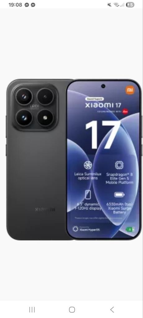 Xiaomi17 tout nouveau boîte scellé avec facture