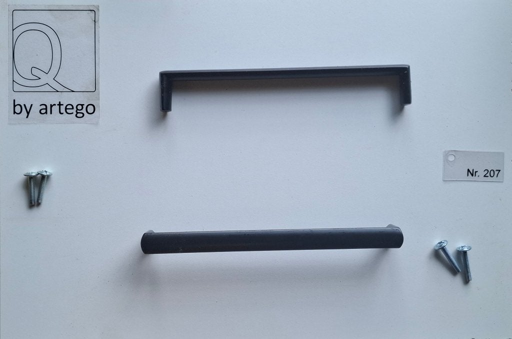 2 handgrepen kasten - zwart - 160 cm  - catnr 207, Enlèvement ou Envoi, Neuf, Noir