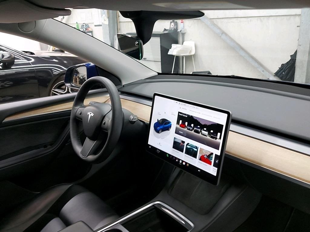Tesla Y AWD FSD Trekhaak 24600+BTW, Auto's, Tesla, Dealer onderhouden, Blauw, Trekhaak, Model Y