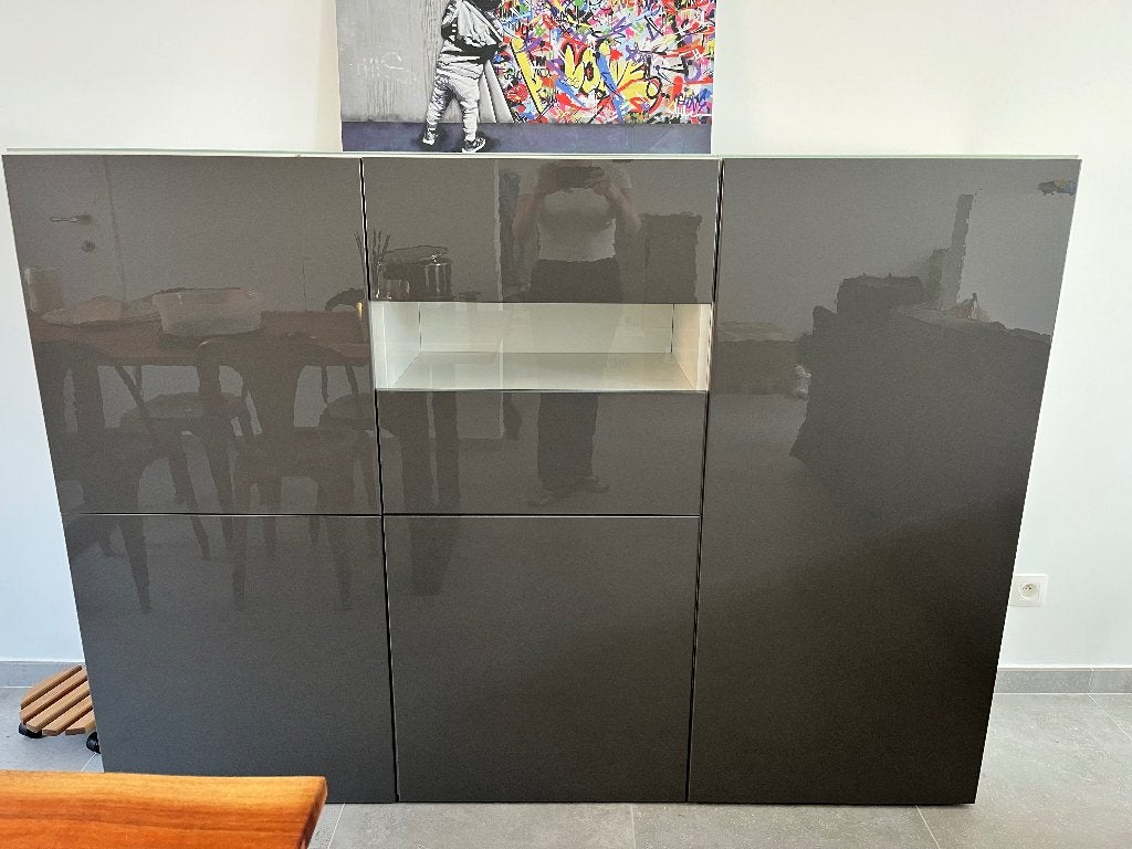 Buffet et meuble télé, Maison & Meubles, Enlèvement, Utilisé, Verre, Ikea