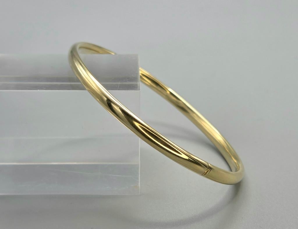 Gouden vintage bangle/slavenarmband. 2026/121., Ophalen of Verzenden, Zo goed als nieuw, Goud, Goud