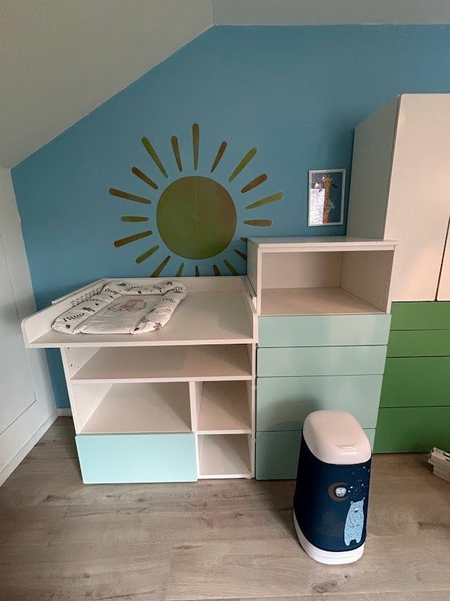 SMÅSTAD/PLATSA luiertafel + luieremmer – complete set, Ophalen, Zo goed als nieuw, Overige typen, Overige merken