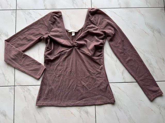 Blouse H&M maat M (nr7411), Kleding | Dames, Blouses en Tunieken, Maat 38/40 (M), H&M, Bruin, Ophalen of Verzenden