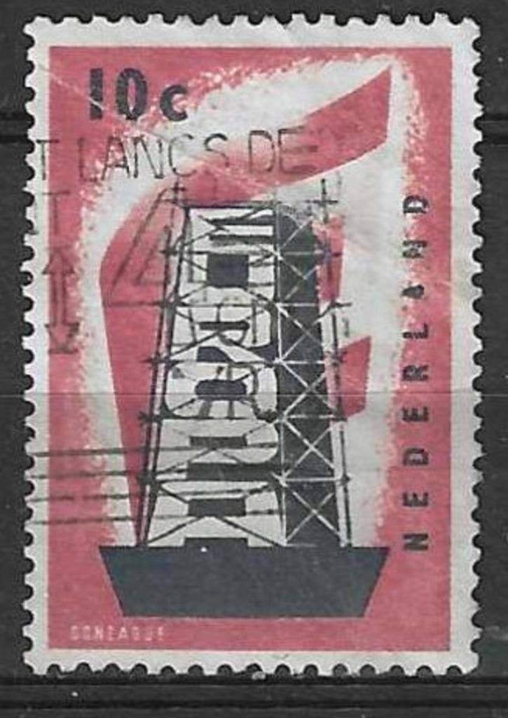 Pays-Bas 1956 - Yvert 659 - Europe - Symboles (ST), Timbres & Monnaies, Timbres | Pays-Bas, Envoi, Affranchi