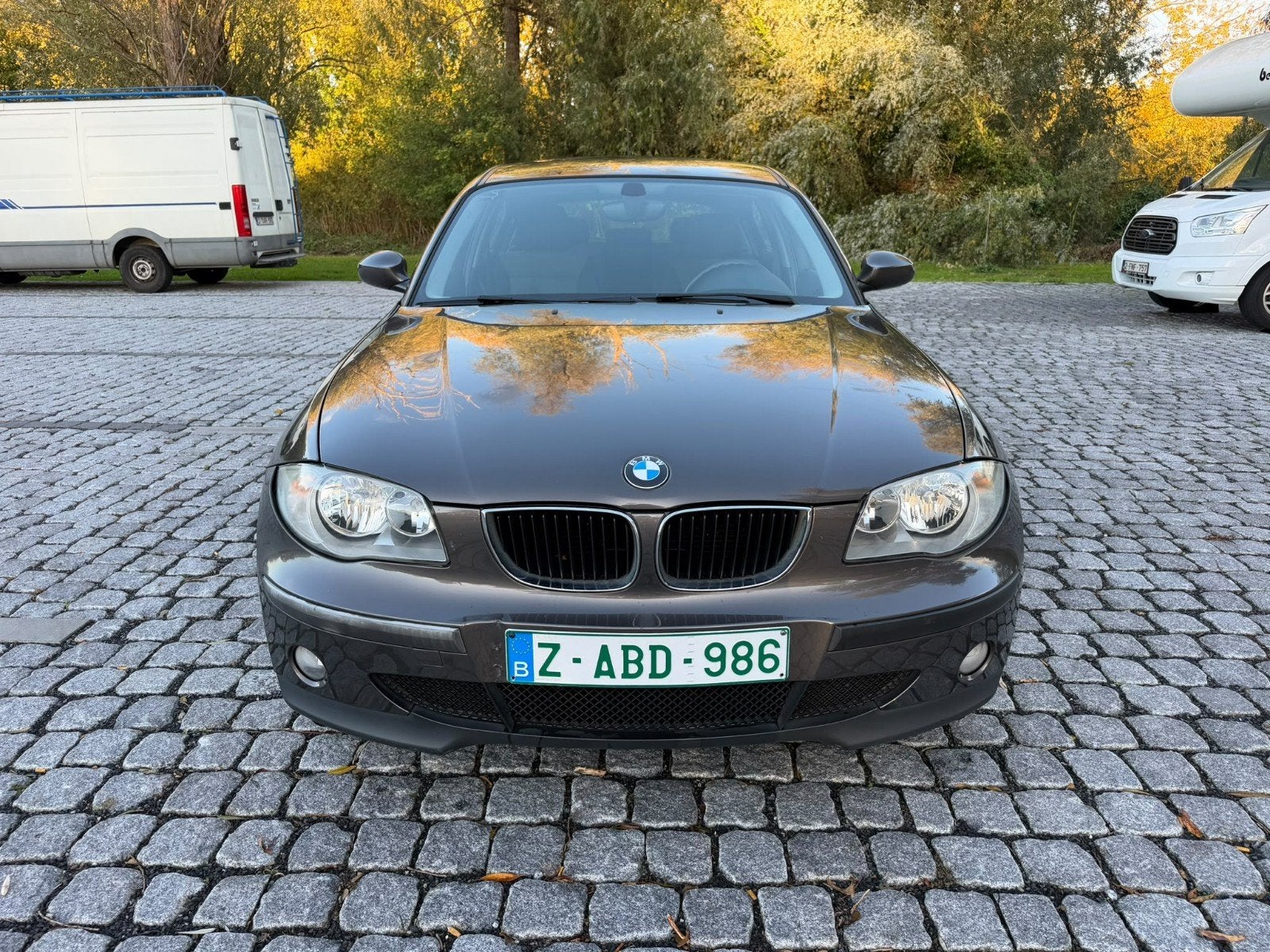 BMW 116I BENZINE EURO4 DIG.AIRCO 2005/ 148.000KM BLANCO GEKE, Auto's, Elektrische ramen, Zwart, 4 cilinders, Bruin