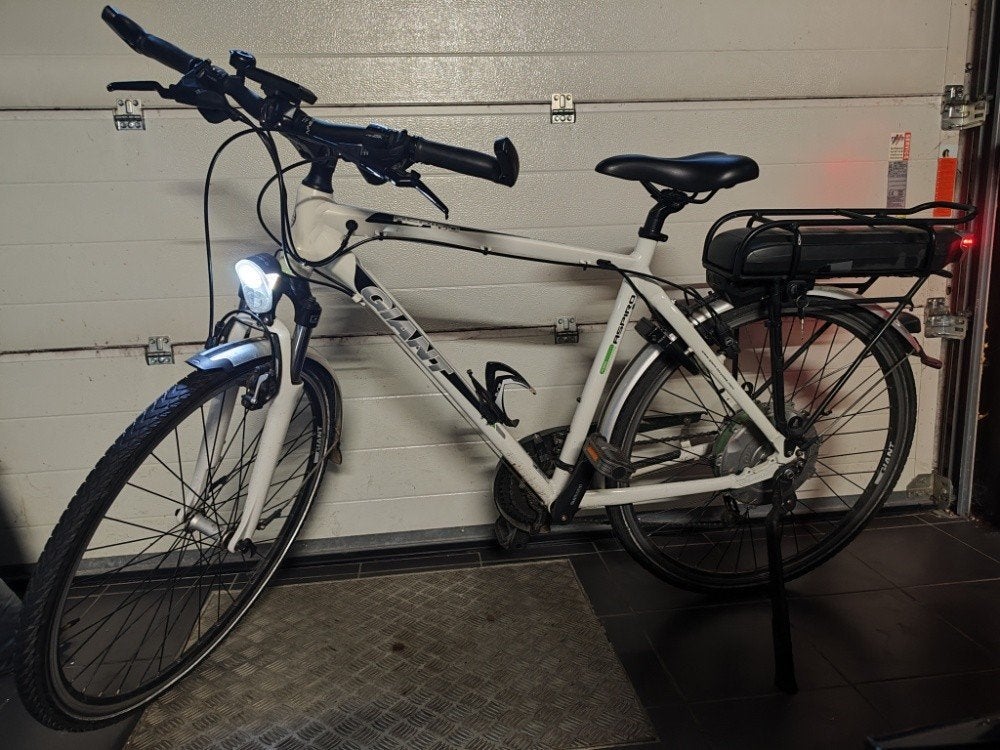 Giant Aspiro Hybrid Elektrische fiets (Maat L), Fietsen en Brommers, Ophalen, Gebruikt, Velgrem, Versnellingen