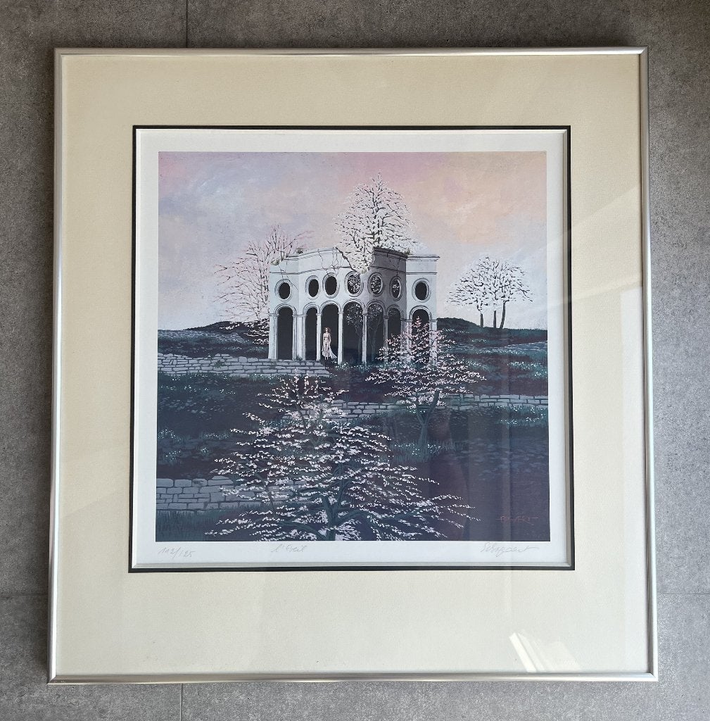 BOGAERT GASTON - L'éveil, Antiek en Kunst, Ophalen, Gesigneerd, Overige onderwerpen, Lithografie