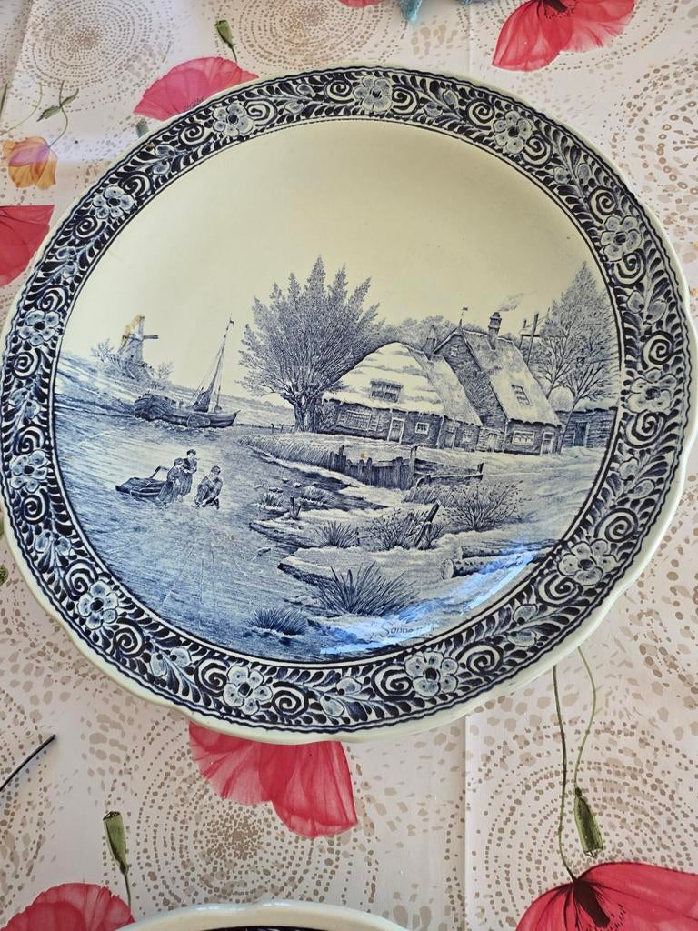Delft bord 30cm, Antiek en Kunst, Ophalen