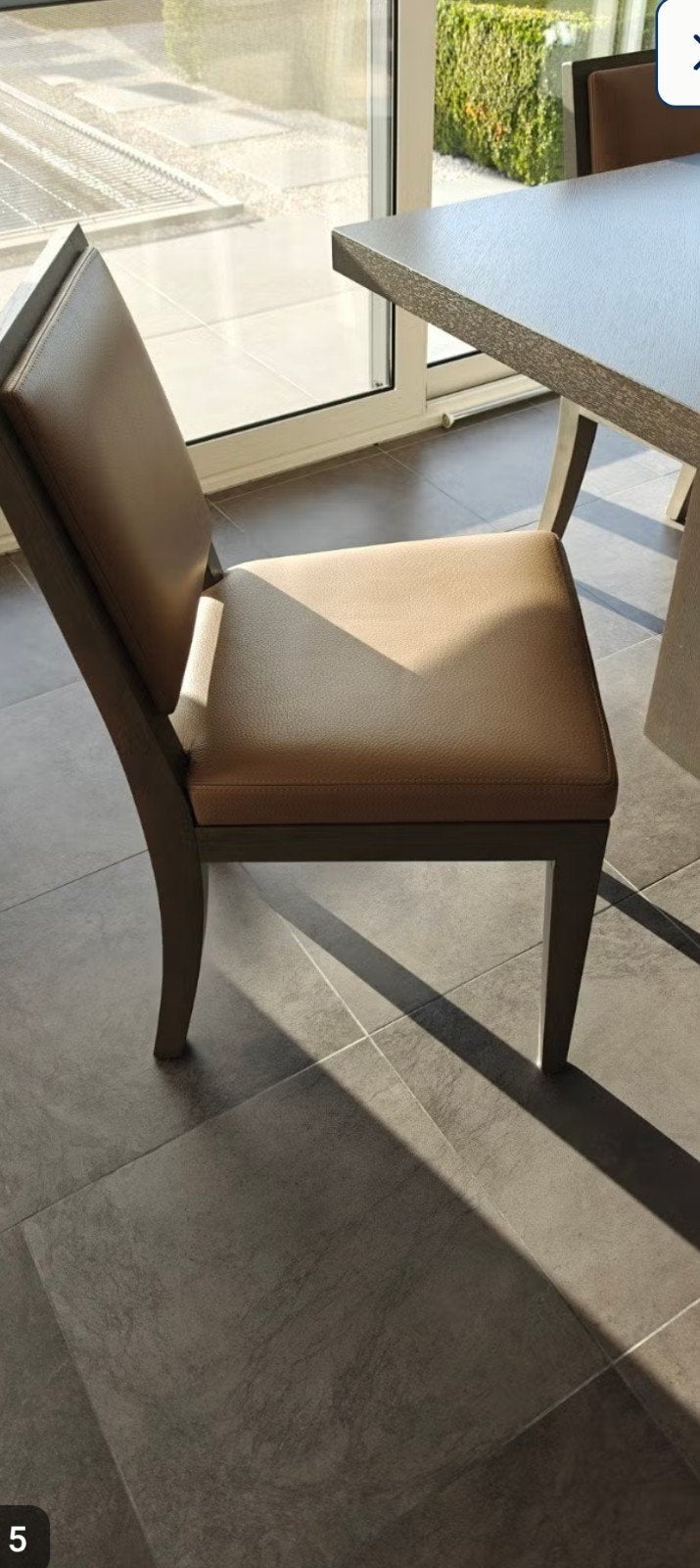 eetkamertafel met 4 stoelen, Ophalen, Zo goed als nieuw, Vier personen, 100 tot 150 cm