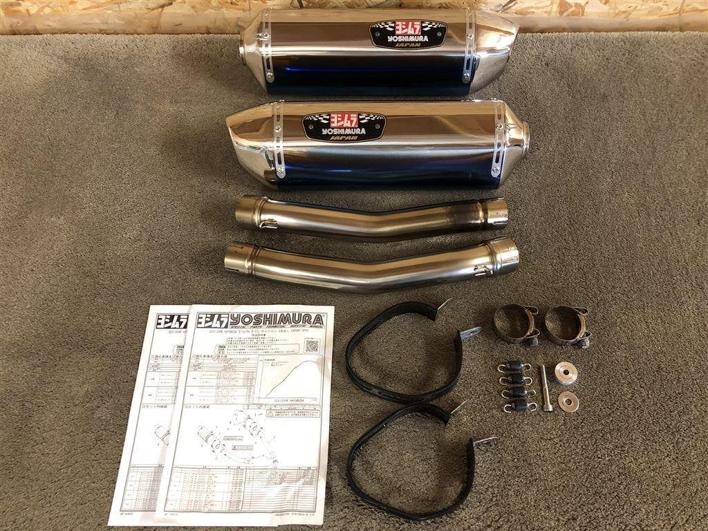 Yoshimura Japan Titanium Blue uitlaten GSX1300R Hayabusa 08>, Motoren, Verzenden, Gebruikt