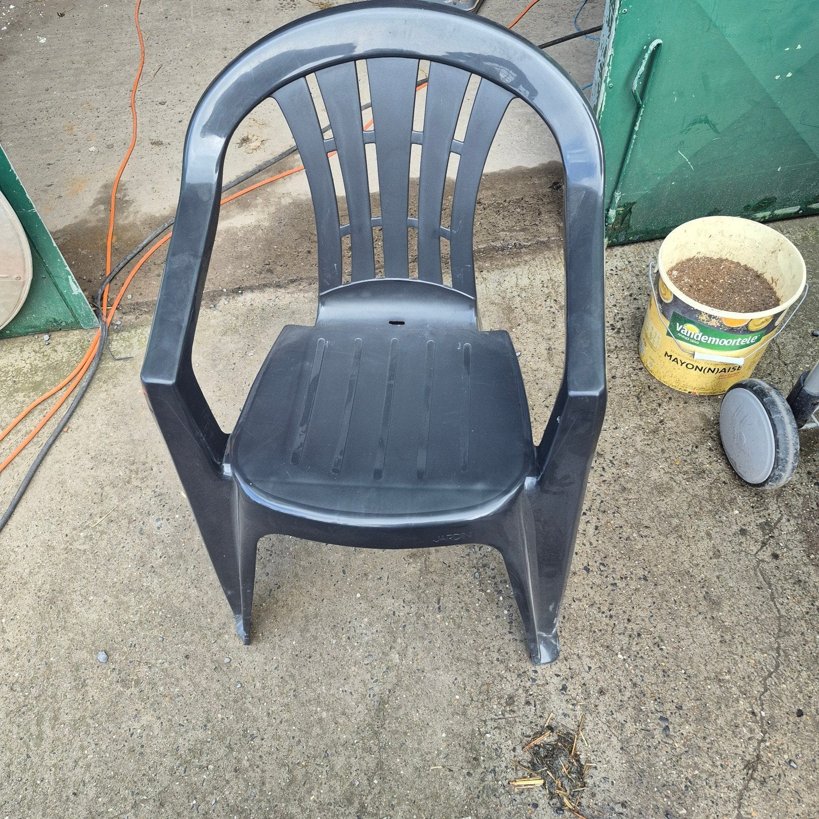 terras stoelen, Jardin & Terrasse, Chaises de jardin, Enlèvement, Utilisé, Synthétique, Empilable
