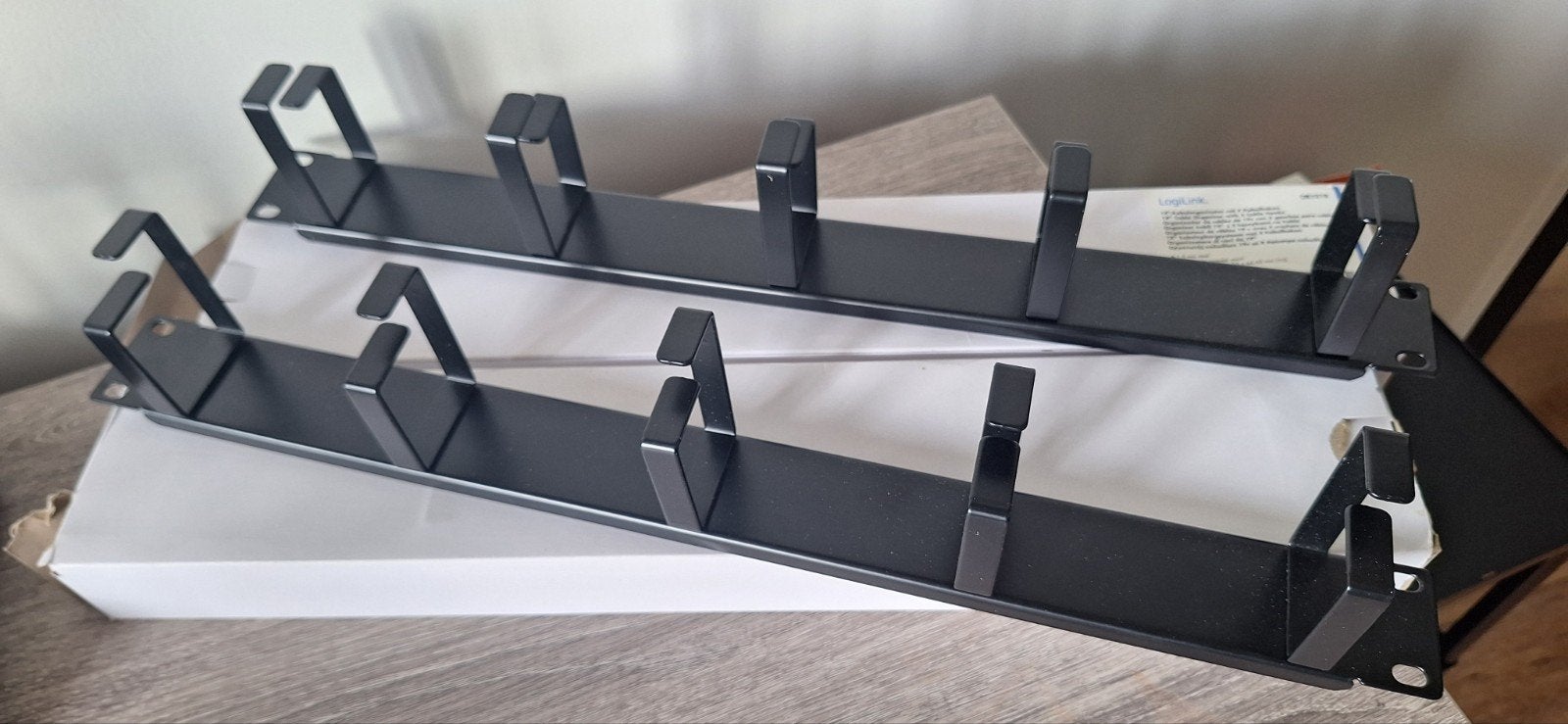 2 x LogiLink 19" Cable Management Bar 1U, Computers en Software, Serverkasten, Ophalen, Nieuw