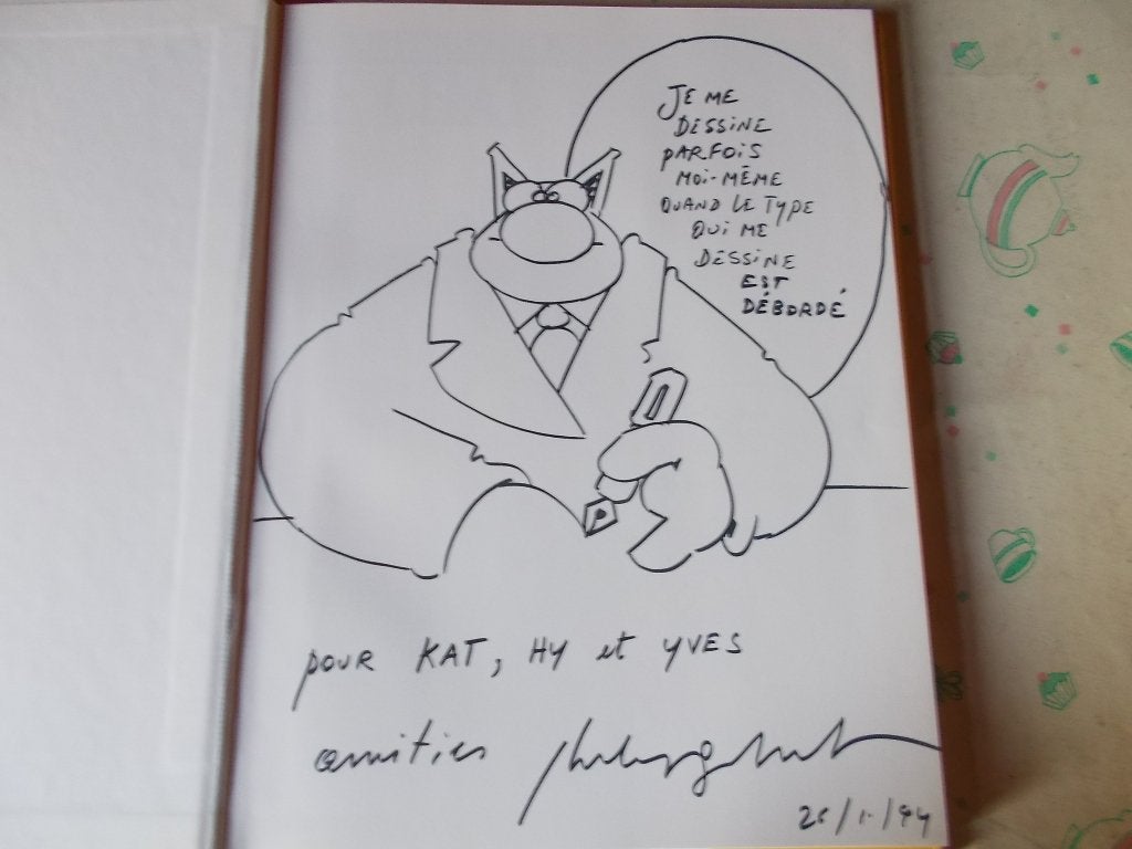 BD dédicacée Philippe Geluck, Une BD, Enlèvement, Utilisé