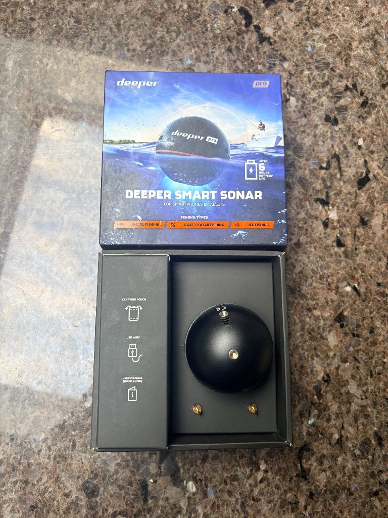 Fishfinder deeper plus, Ophalen, Zo goed als nieuw, Complete set
