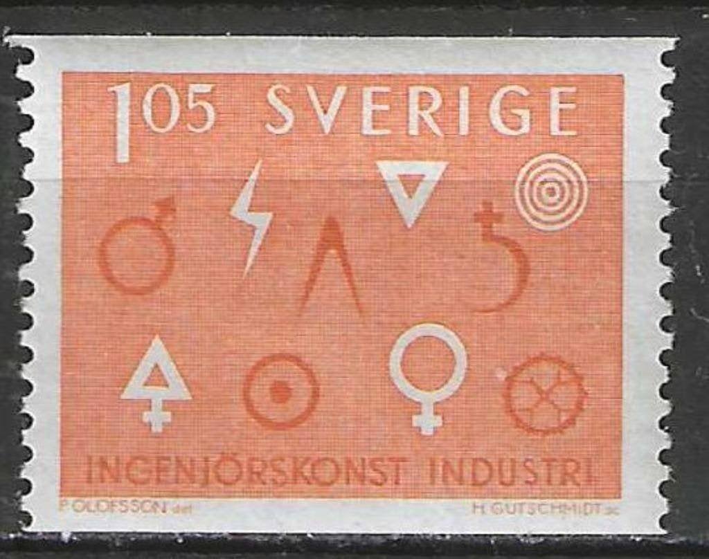 Zweden 1963 - Yvert 506 - Industrie - Verticaal getand (PF), Verzenden, Zweden, Postfris