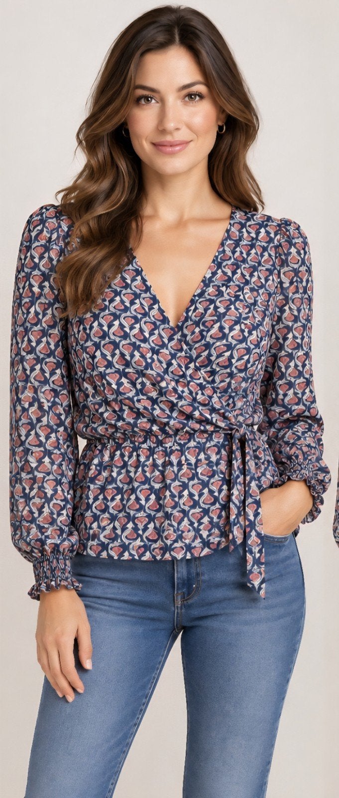 VERSIA by BEL&BO Blouse Maat 40, Maat 38/40 (M), Blauw, Ophalen of Verzenden, Versia by Bel&Bo