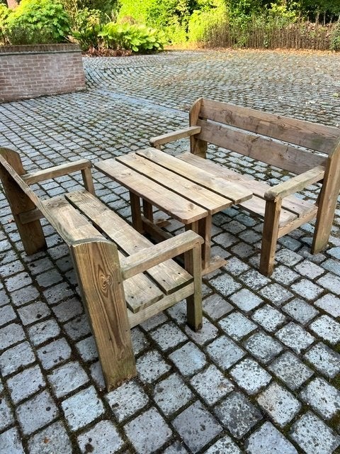tuinset teak voor kinderen, Ophalen, Gebruikt, Teakhout, Bank