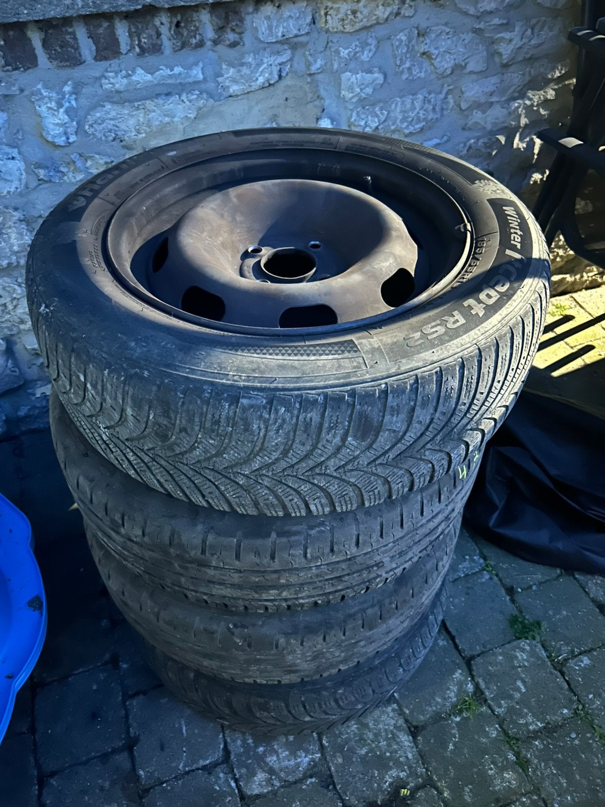 Velgen van 4 plaatstaal Peugeot Citroën 15" 4/108, Ophalen, Gebruikt